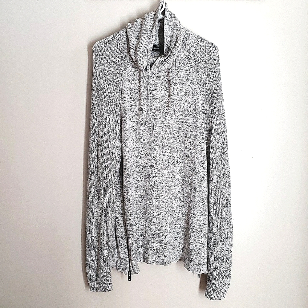 Express Mens Cowl Neck Knit Pullover Sweater